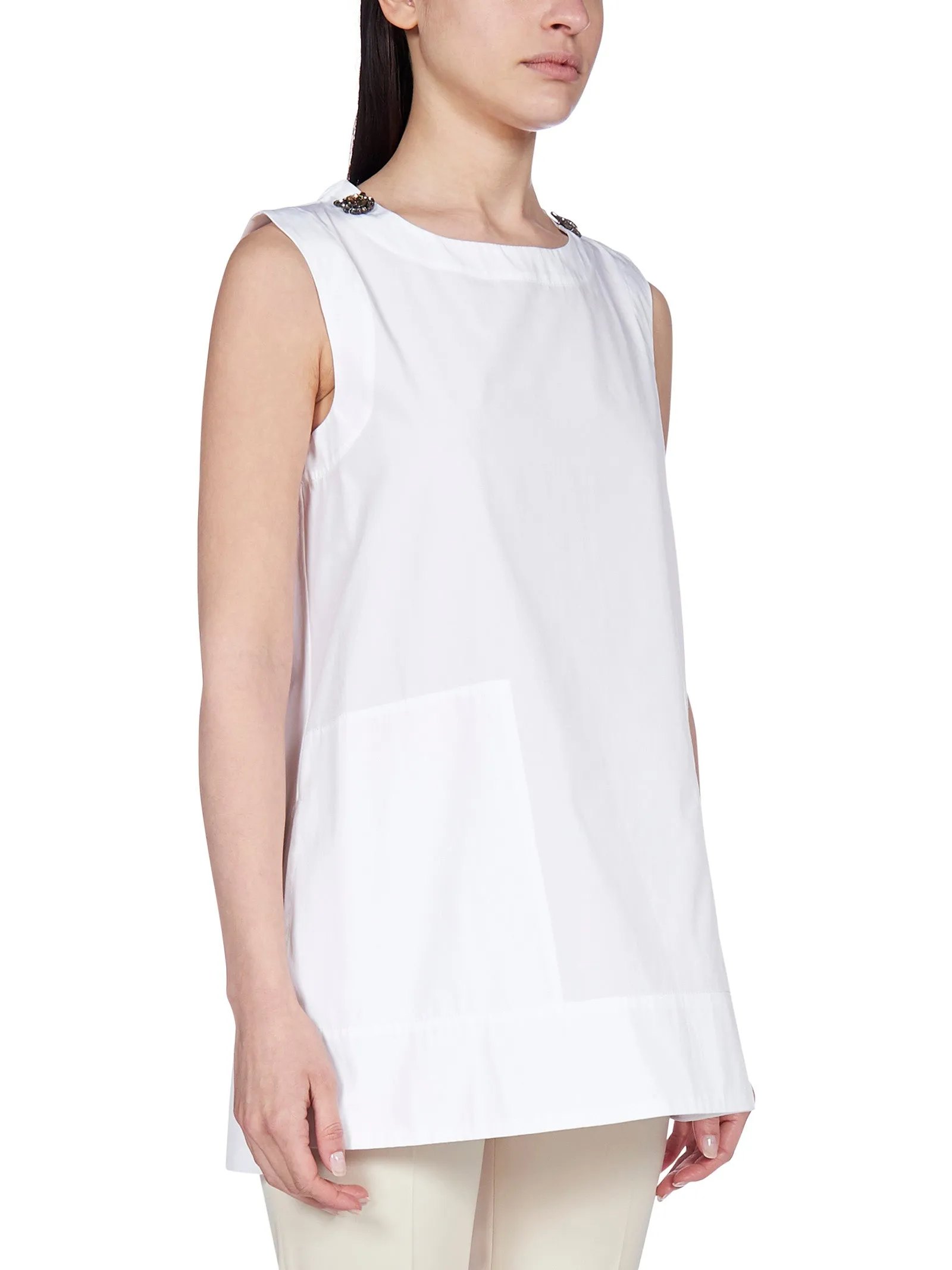 'S Max Mara Embellished Shoulder Tank Top