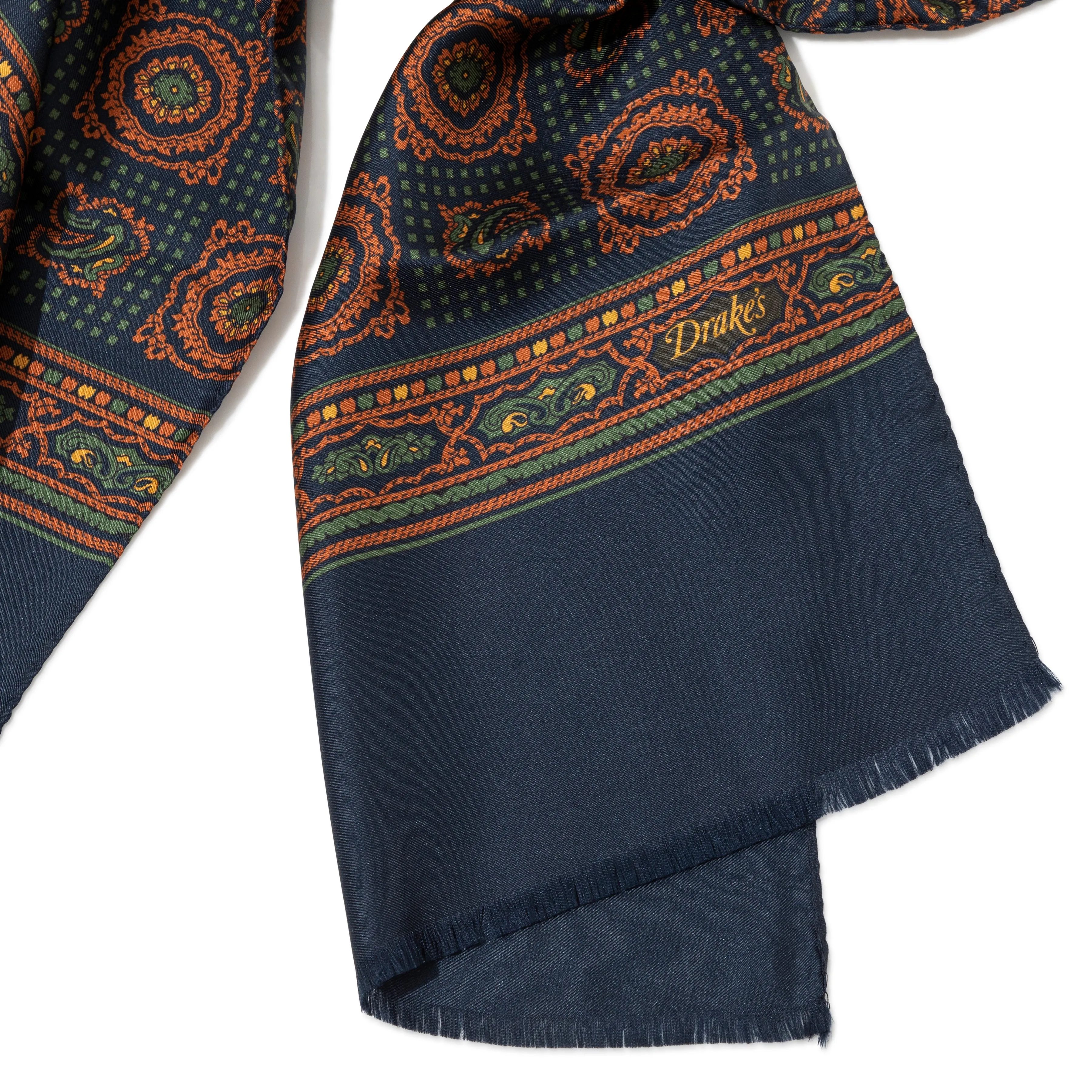 Silk Twill Medallion Scarf