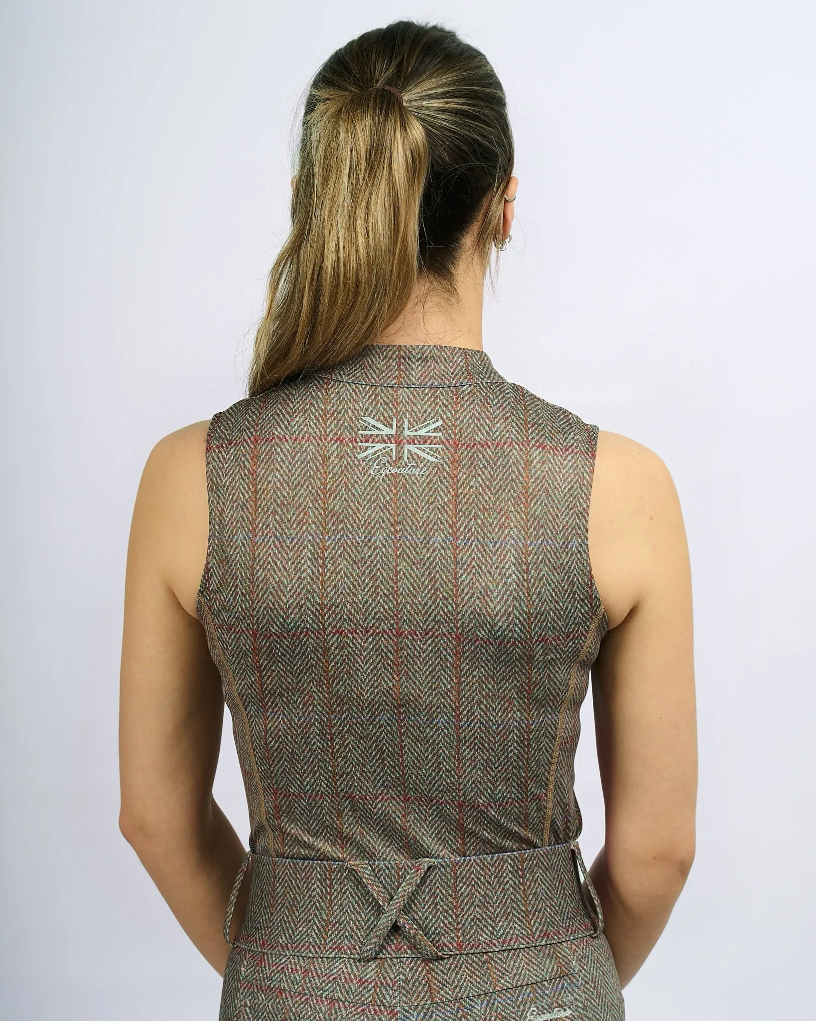 Sleeveless Equestrian Tweed Effect Base Layer