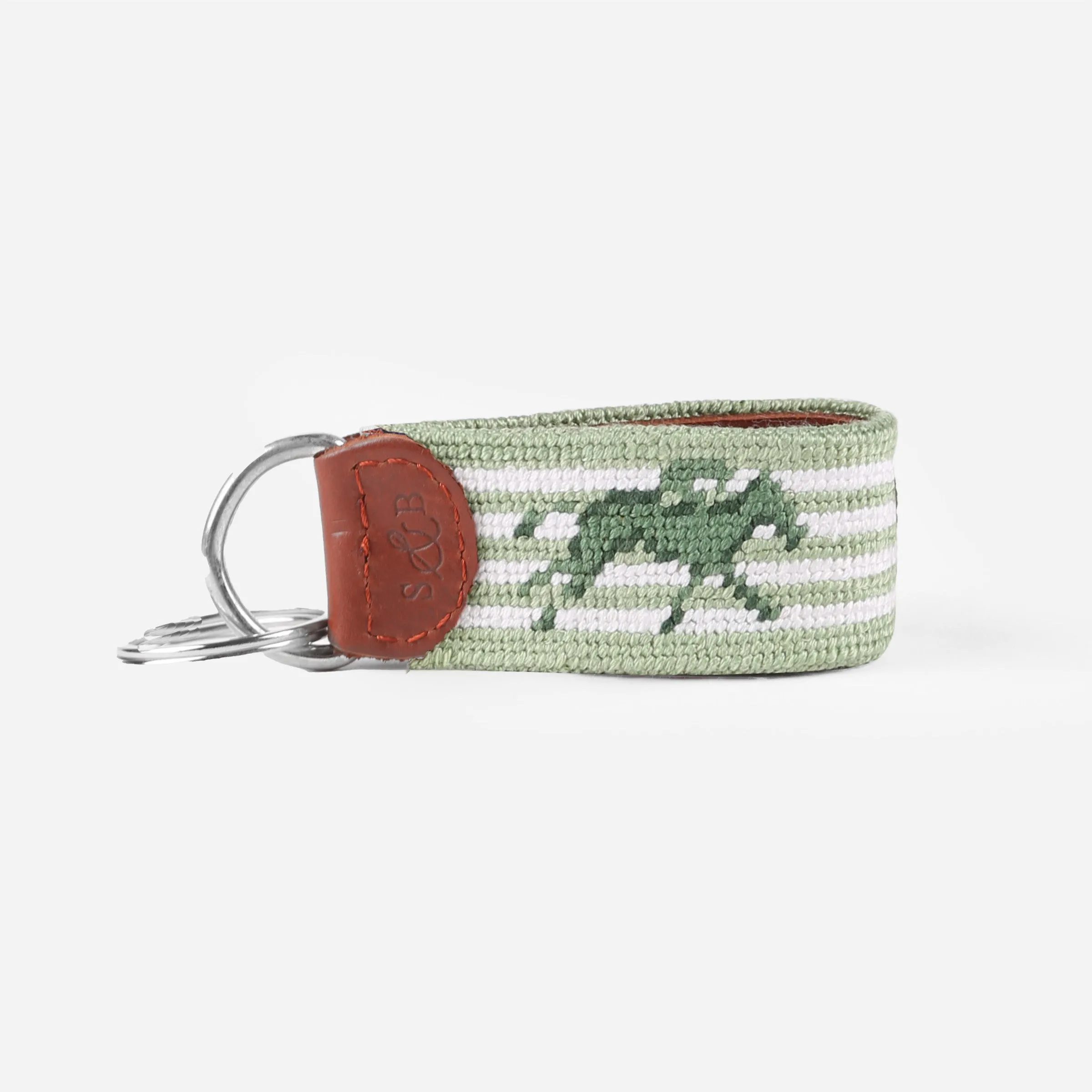 Keeneland Seersucker Horse Key Fob by Smathers & Branson - Stylish Accessories