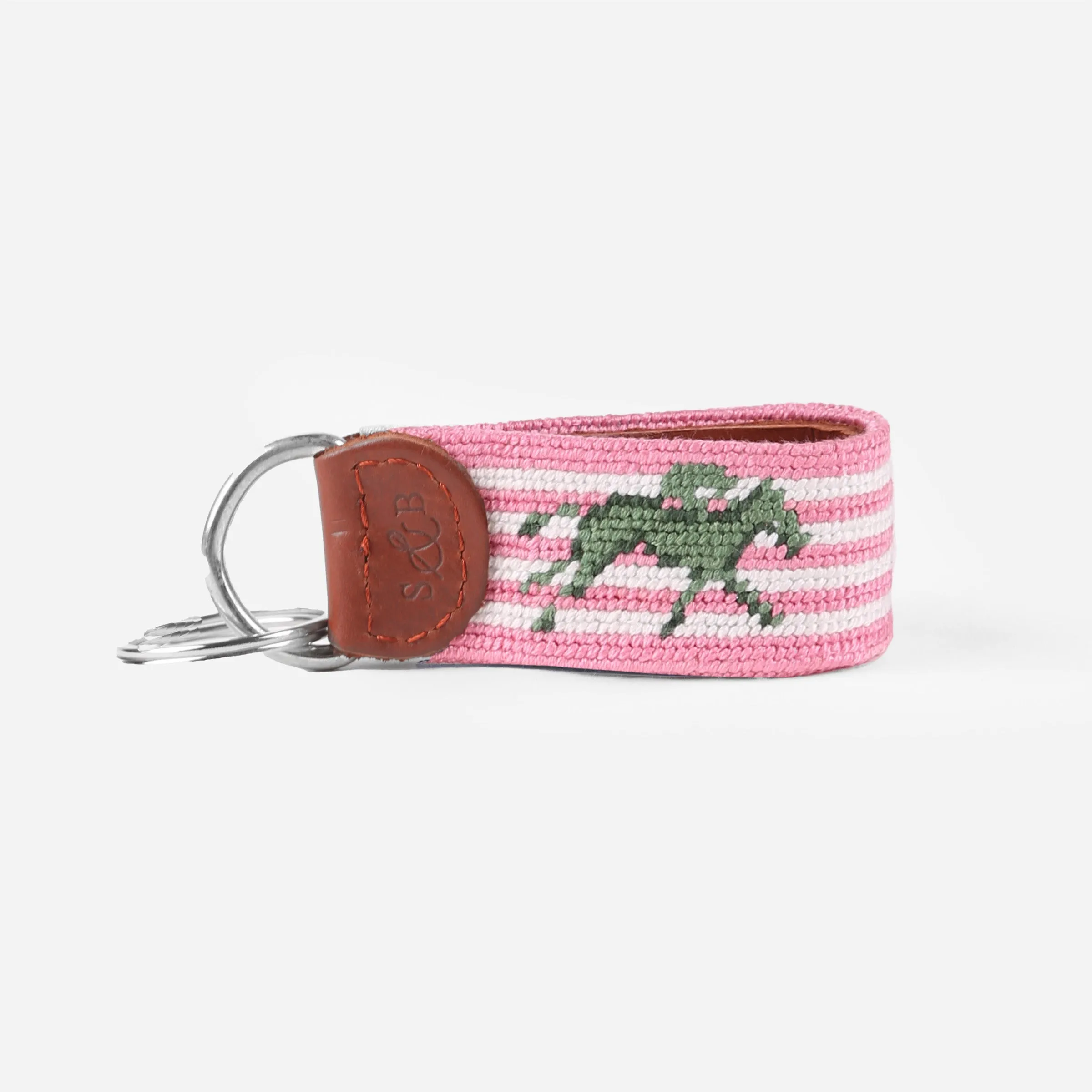 Keeneland Seersucker Horse Key Fob by Smathers & Branson - Stylish Accessories