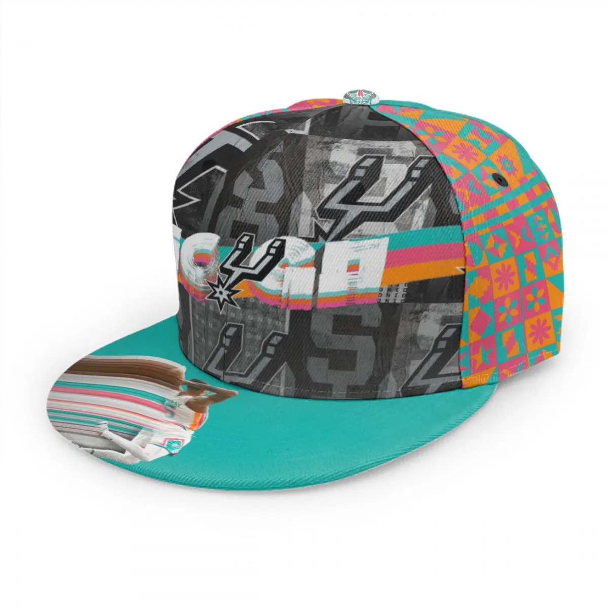 Spurs Baseball Cap With Flat Brim