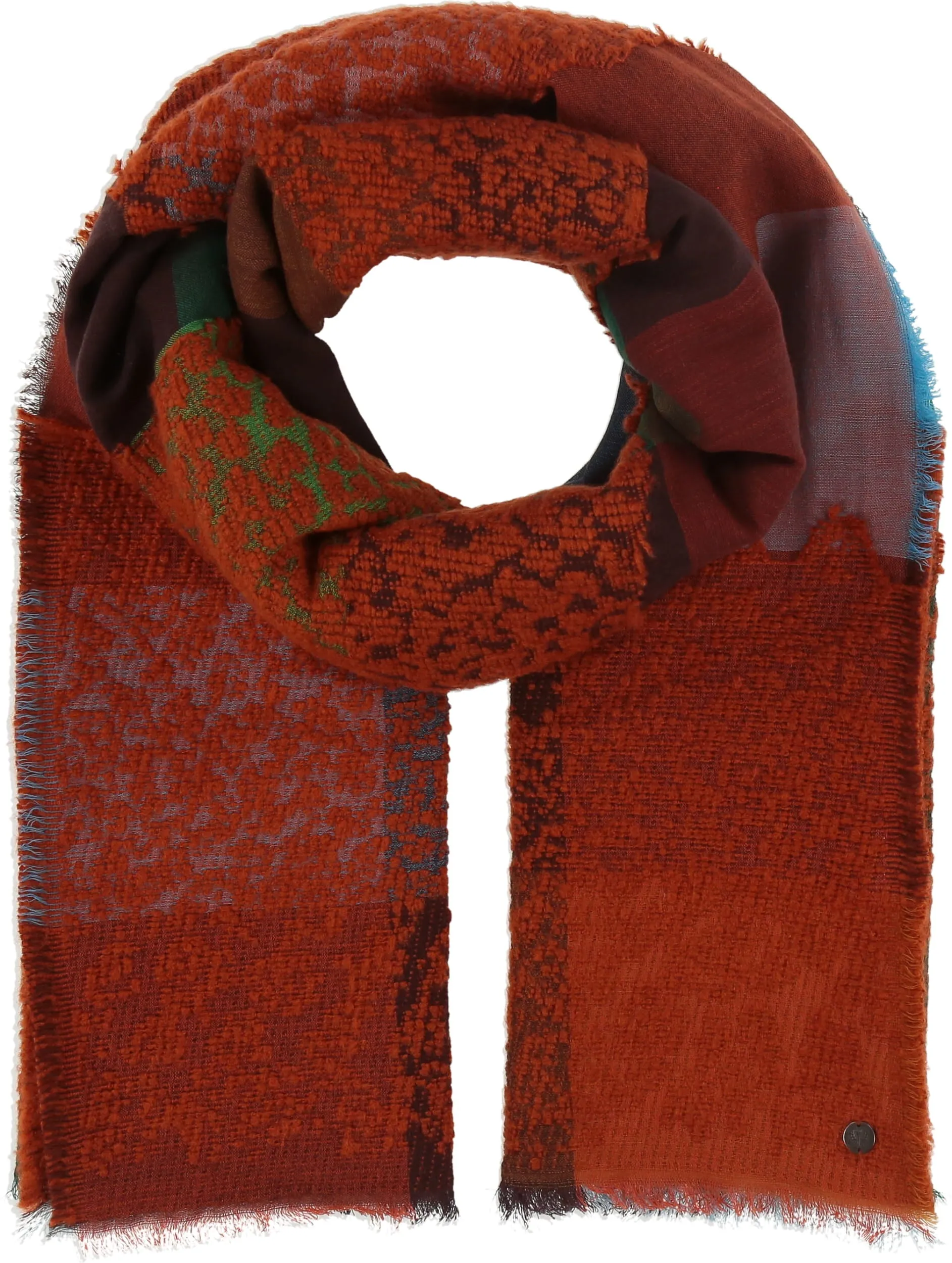 Sustainability Edition Textured Colorblock Wrap