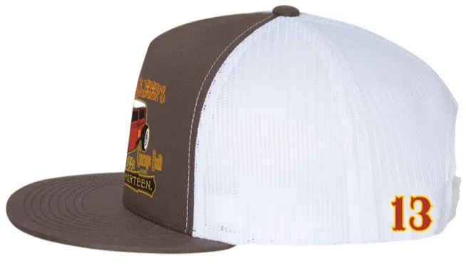 The RUST NEVER SLEEPS Cap - BROWN/WHITE