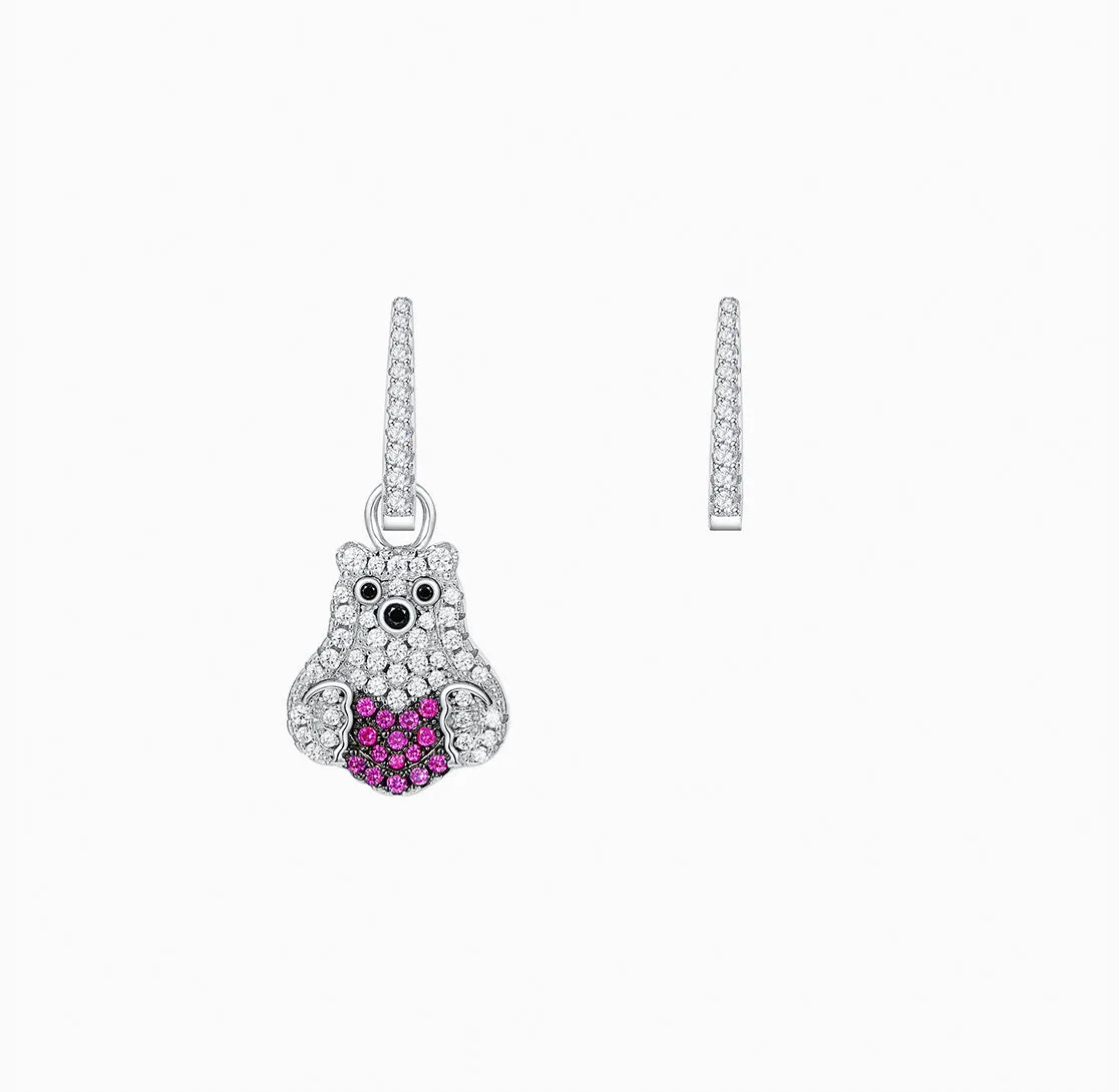 THIALH - Polar Paradise Heart Polar Bear Earrings