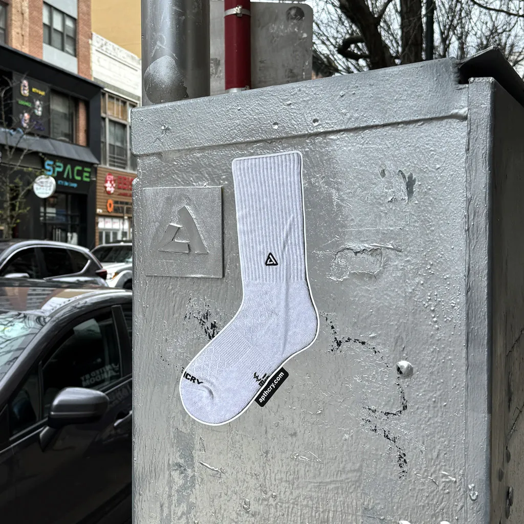 TTS Sock Sticker - White
