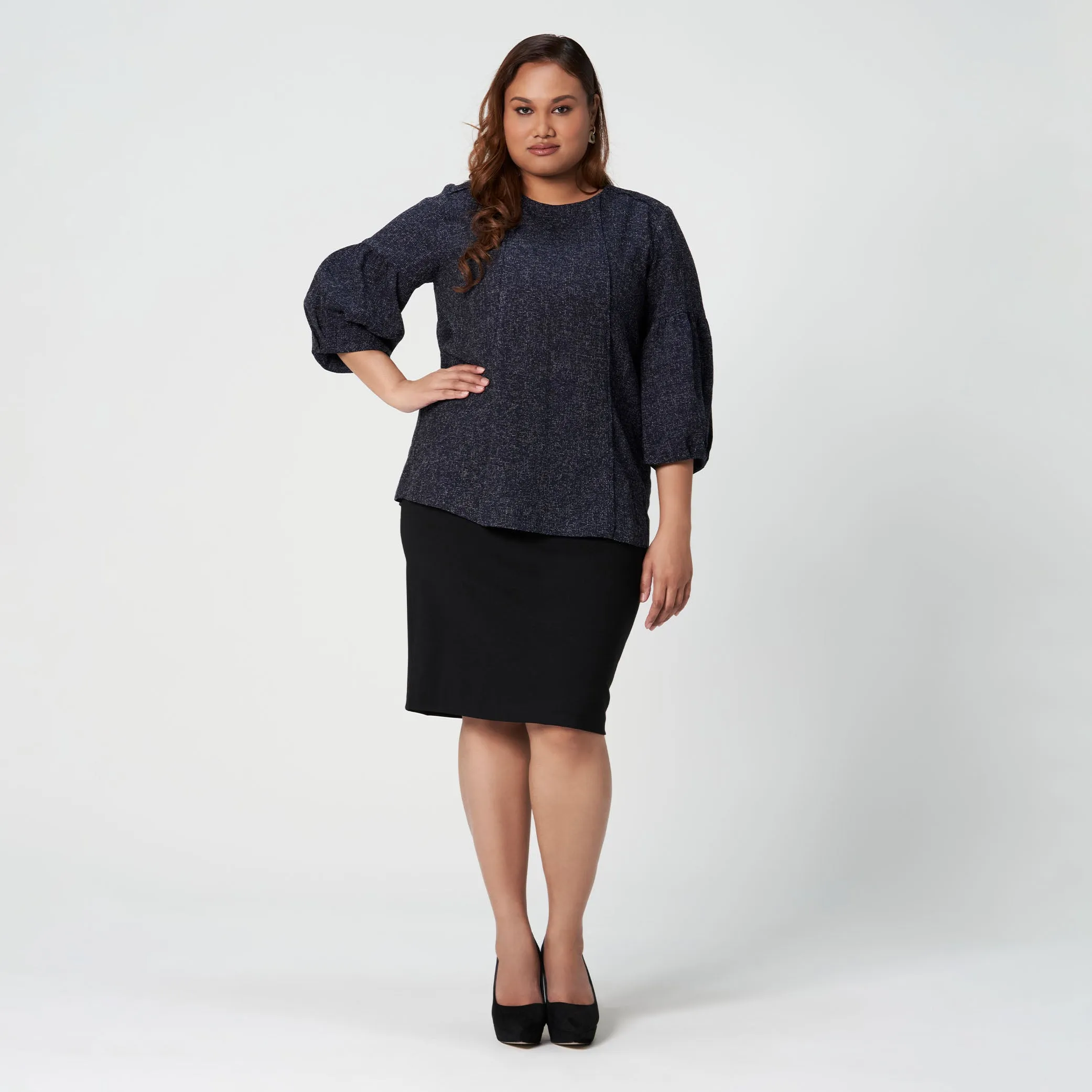 Tweed Boxy Top