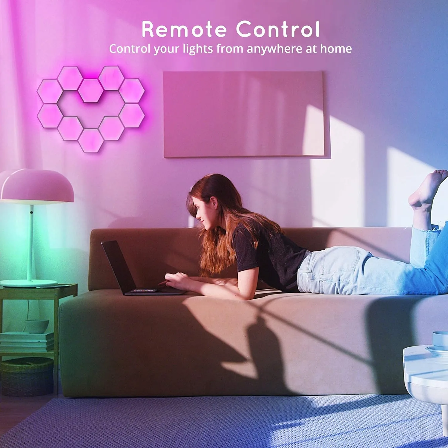 Vital Lites Hexagonal Quantum LED Wall Lights with App (6-Pack)