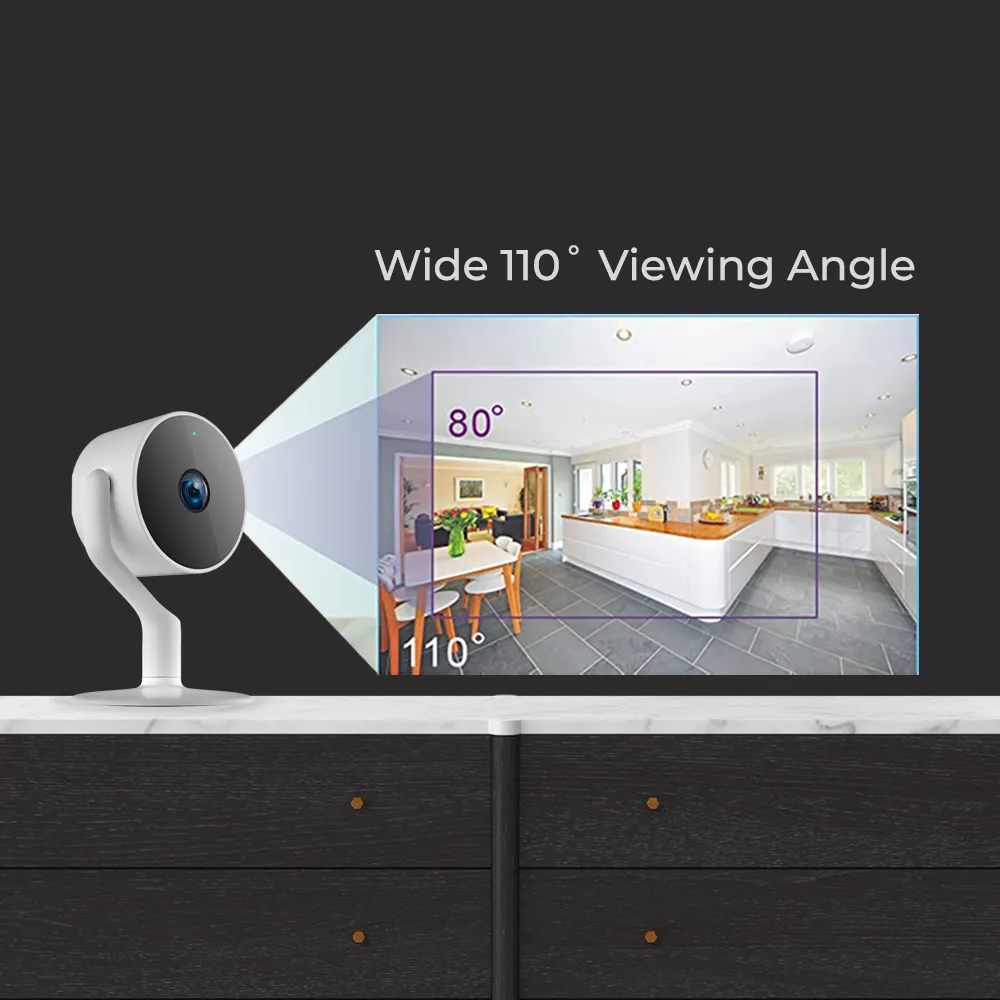 Wi-Fi Wireless Smart IP Camera with Dedicated Mobile App, Full HD 1080P, Indoor IP Camera with Night Vision, Two Way Audio Video, SD Card and Cloud Storage, Motion Detection. Pet/Baby Monitor