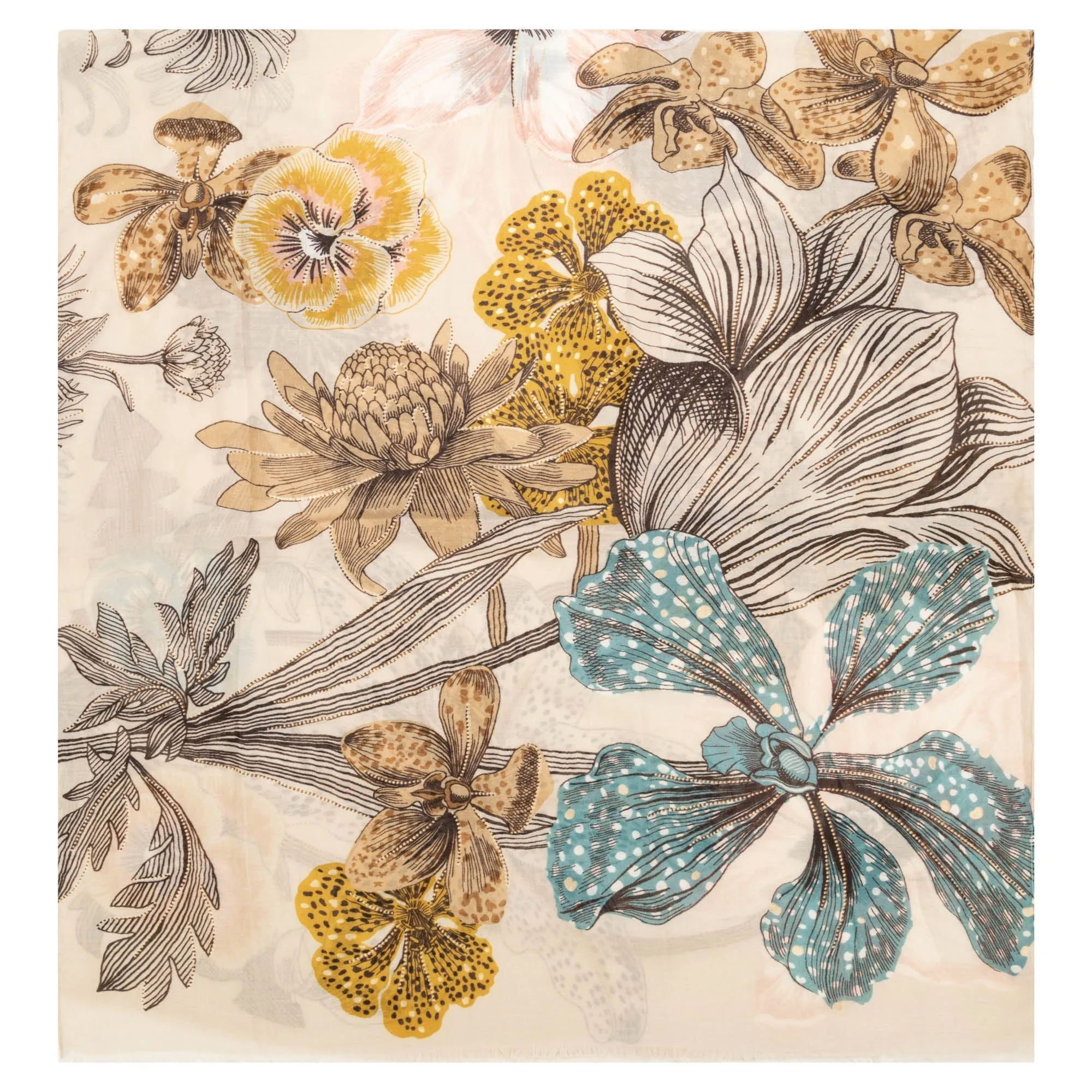 Wild and Free - Light Weight Woven Floral Scarf