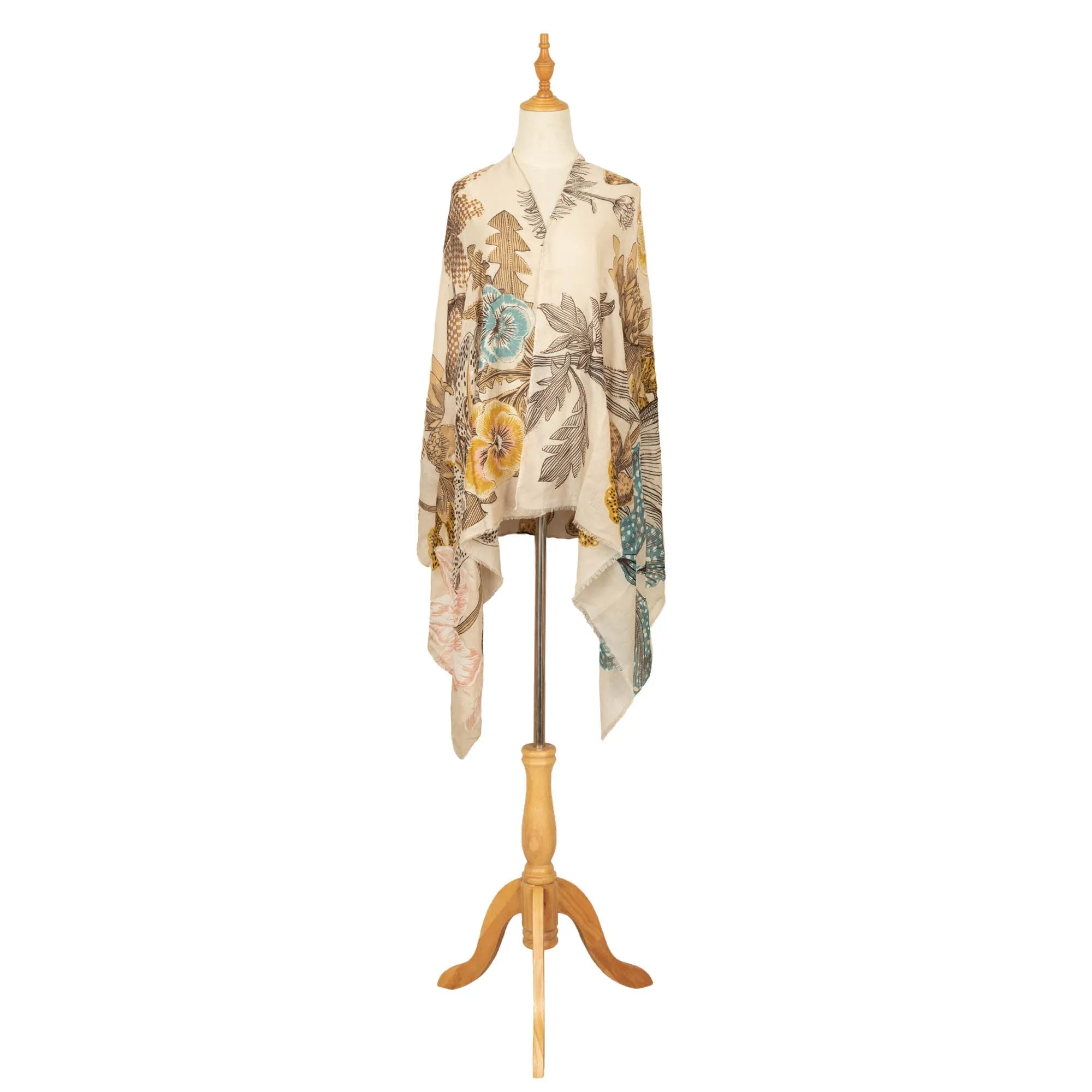 Wild and Free - Light Weight Woven Floral Scarf
